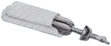 Allpa Kunststof Lierhandel- of ankerhouder L=300mm wit