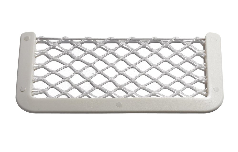 Allpa Kunststof opbergvak wit met wit elastisch net afm. 180x365mm