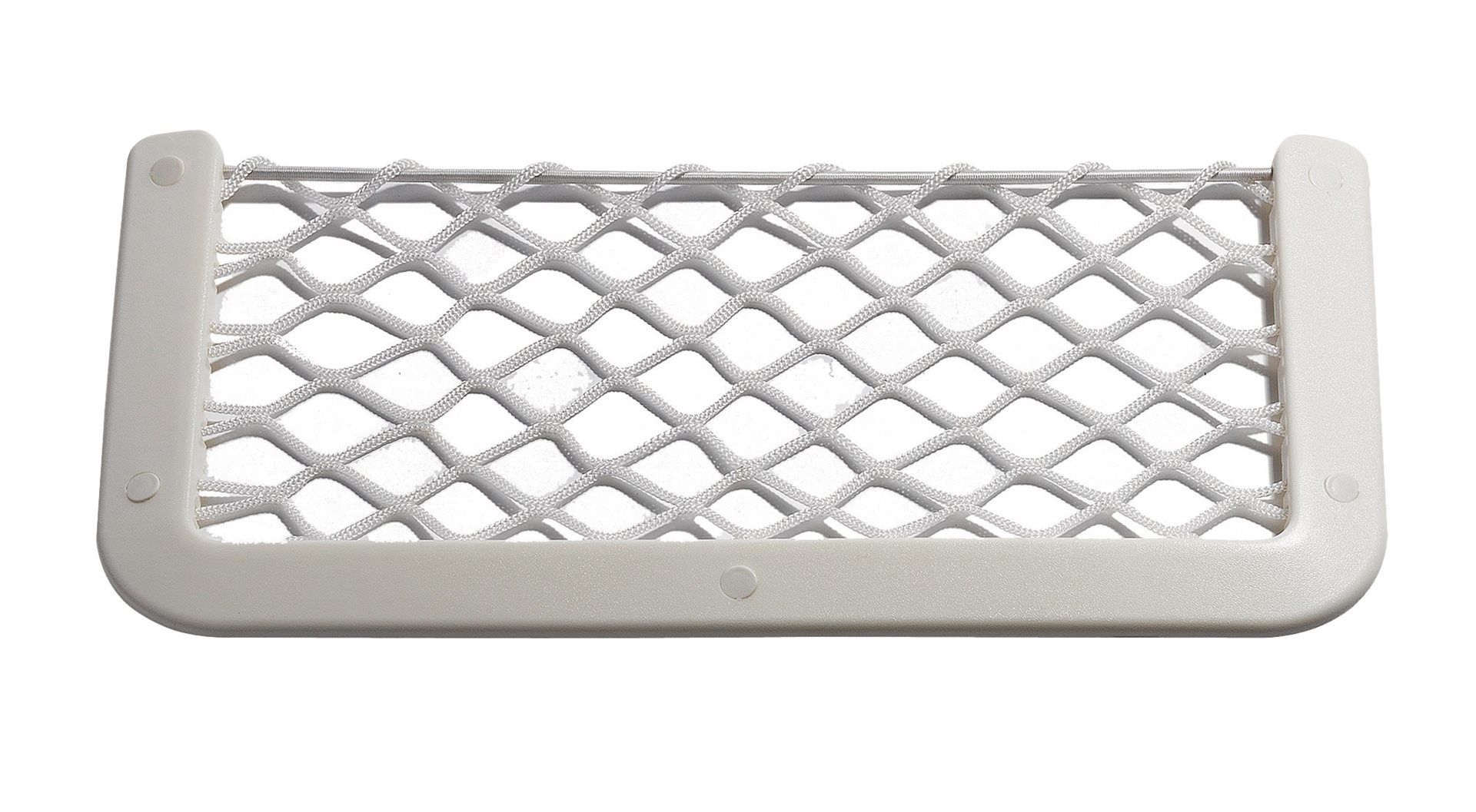 Allpa Kunststof opbergvak  wit  met wit elastisch net  afm. 180x365mm