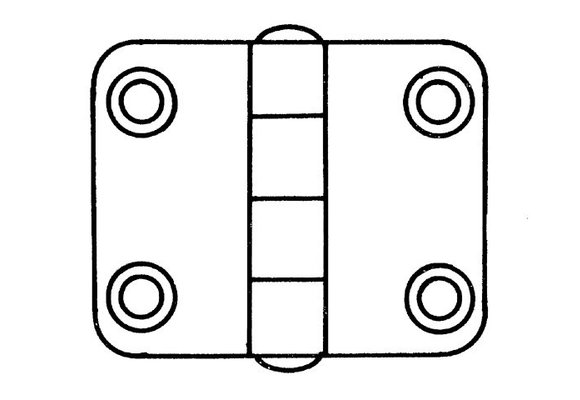 RVS scharnieren rechthoek