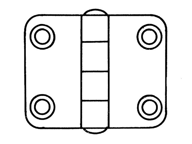 RVS scharnieren rechthoek