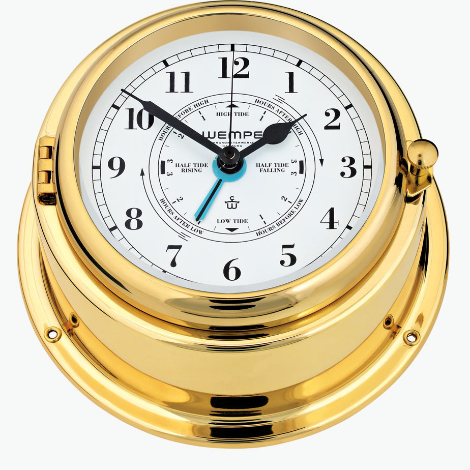 Wempe - Quartzklok met getijden Bremen II Arabisch | Messing