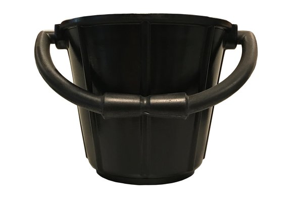 Allpa PVC puts  zwart 7 5Ltr; met kunststof beugel en handgreep
