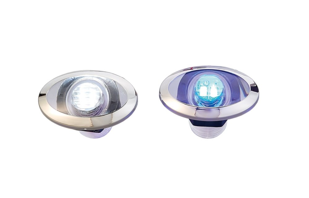 LED Loopverlichting met RVS ring wit; ovaal 2x0.2W SMD 2835 LED