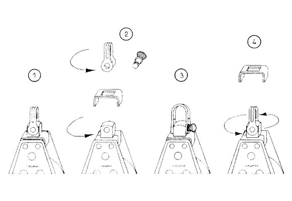 Allpa RVS wartel voor het combineren van het blok 901100 met 2- of 3-schijfsblokken 10mm (S)