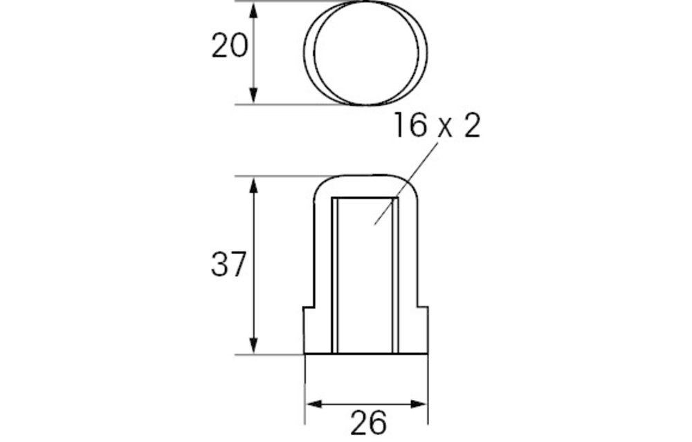 Dopmoer anode zink voor as Ø22 tot 25 mm Renault