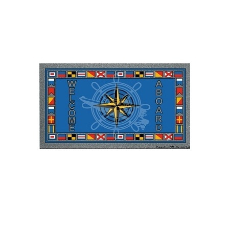Welcome Aboard mat vlaggen 40 X 68 CM