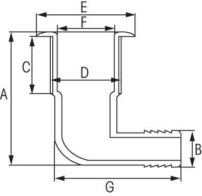 Huiddoorvoer haaks 38 mm wit