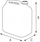 Brandstoftank met tuit 10 ltr