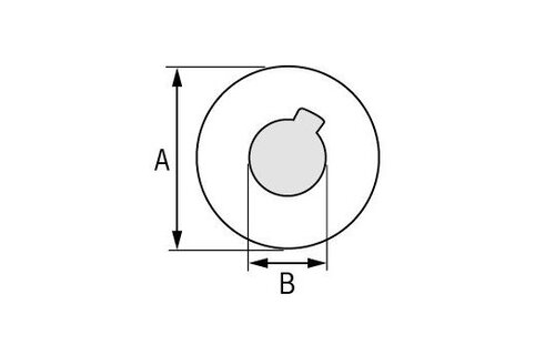 Borgring RVS voor as Ø22/25