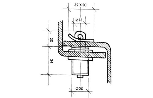 Deurhouder RVSDeurhouder RVS
