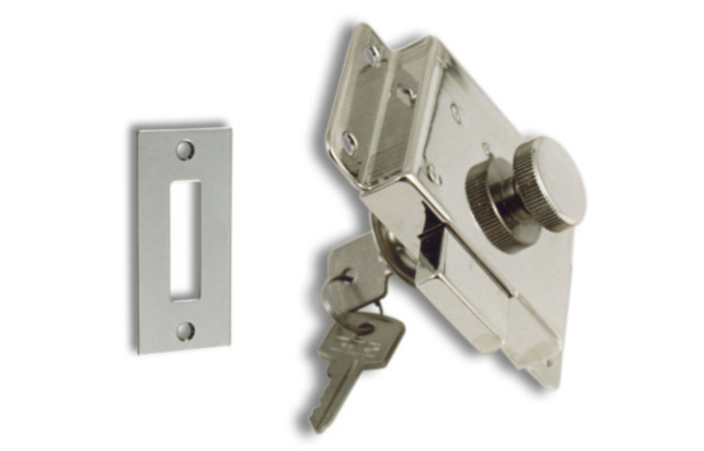 Deurslot messing verchroomd rechts voor deurdikte 20 mm