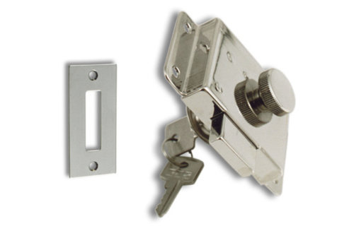 Deurslot messing verchroomd rechts voor deurdikte 20 mm