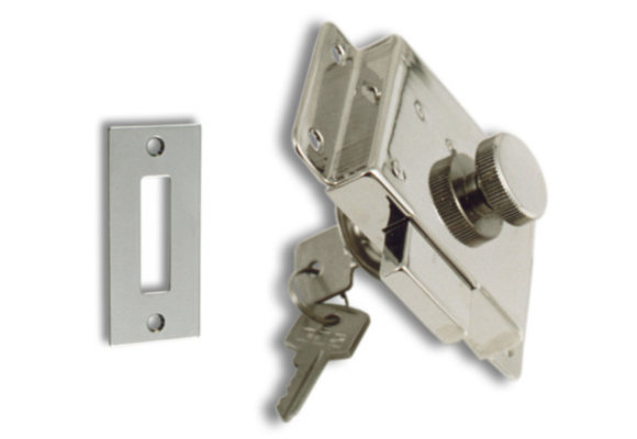 Deurslot messing verchroomd rechts voor deurdikte 20 mm