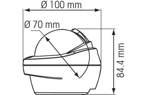 Offshore 75 wit huis/zwarte roos opbouw