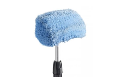 Alu wasborstel met zijharen, uitschuifbaar 125 – 250 cm, met waterdoorlaat