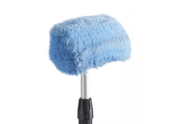 Alu wasborstel met zijharen, uitschuifbaar 125 – 250 cm, met waterdoorlaat