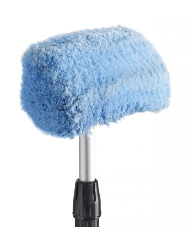 Alu wasborstel met zijharen, uitschuifbaar 125 – 250 cm, met waterdoorlaat