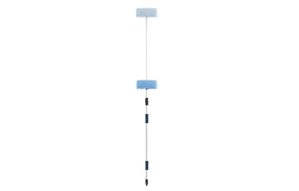 Alu wasborstel met zijharen, uitschuifbaar 125 – 250 cm, met waterdoorlaat