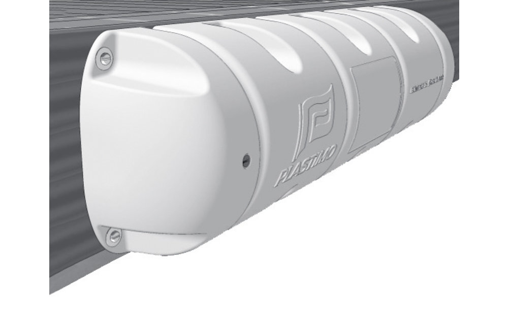 Steigerbumper halfrond Ø25 x 90 cm wit