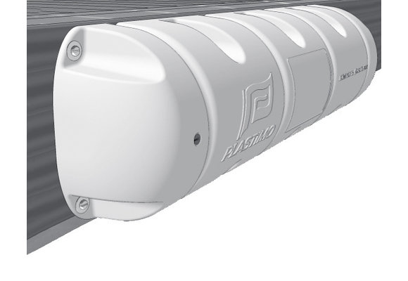 Steigerbumper halfrond Ø25 x 90 cm wit