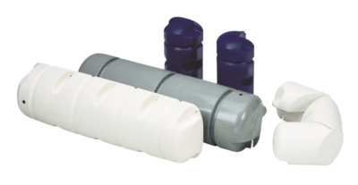 Steigerbumper driekwart rond Ø25 x 90 cm blauw