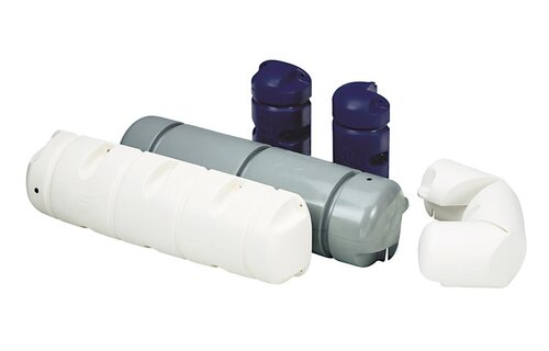 Steigerbumper driekwart rond Ø25 x 90 cm blauw