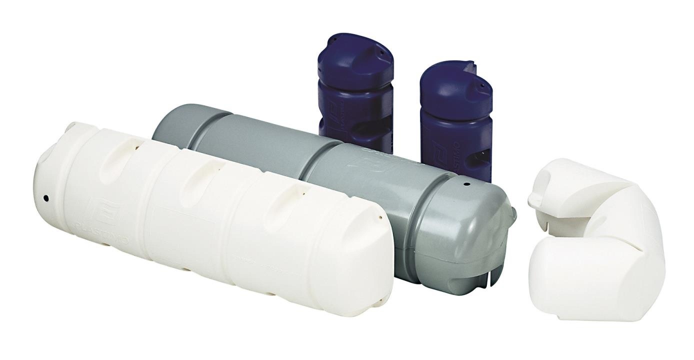 Steigerbumper driekwart rond Ø25 x 90 cm blauw