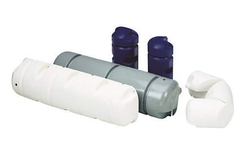 Steigerbumper driekwart rond Ø25 x 90 cm wit