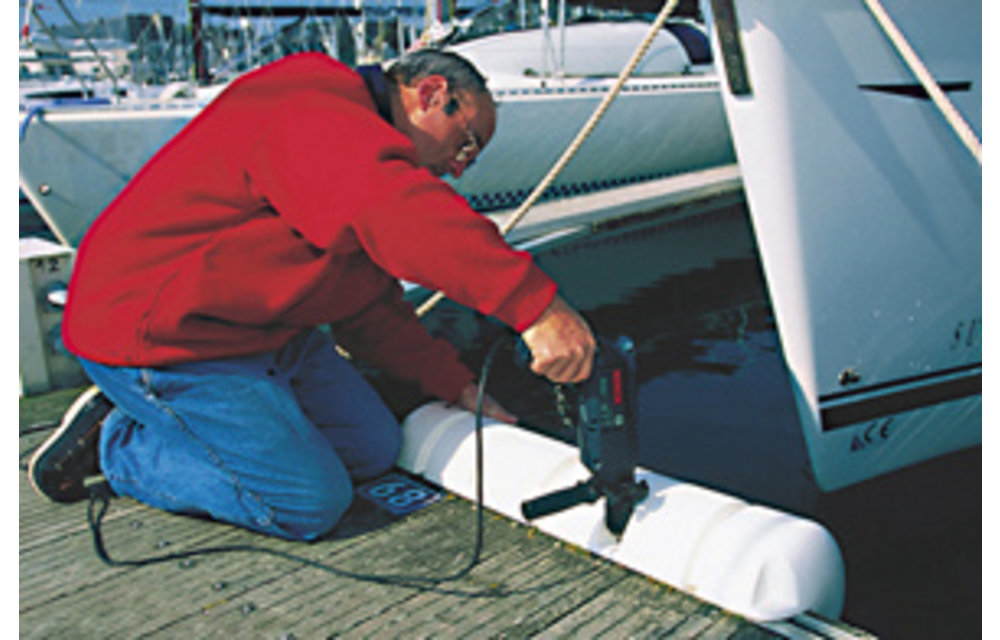 Steigerbumper driekwart rond Ø25 x 90 cm wit