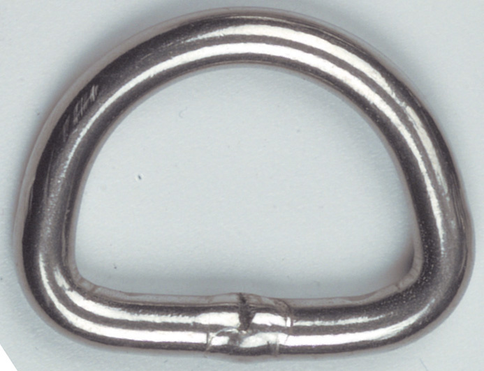 D-Ring RVS gelast 25 x 5 mm