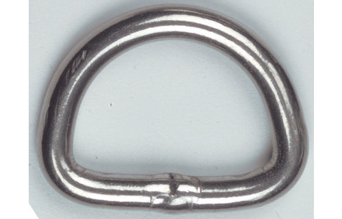 D-Ring RVS gelast 25 x 5 mm