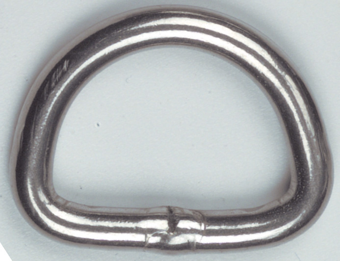 D-Ring RVS gelast 25 x 5 mm