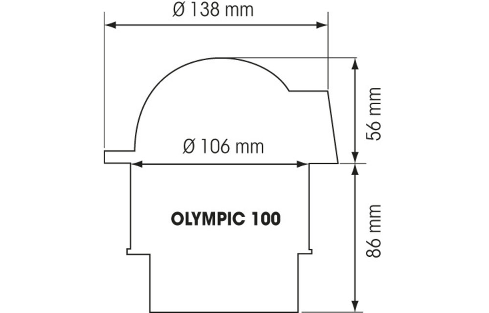 Kompas Olympic 100 wit huis/zwarte roos plat