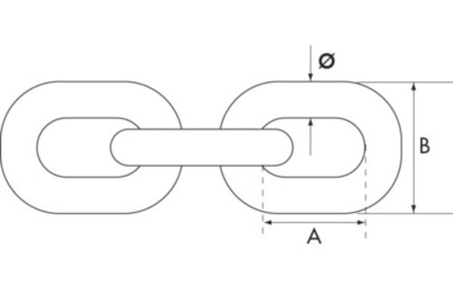 Ankerketting 10 mm in drum/60 mtr