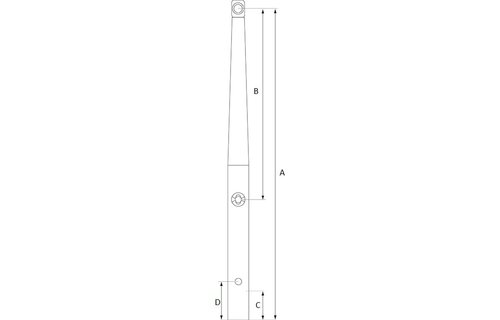 Scepter 75 cm 2 doorvoeren