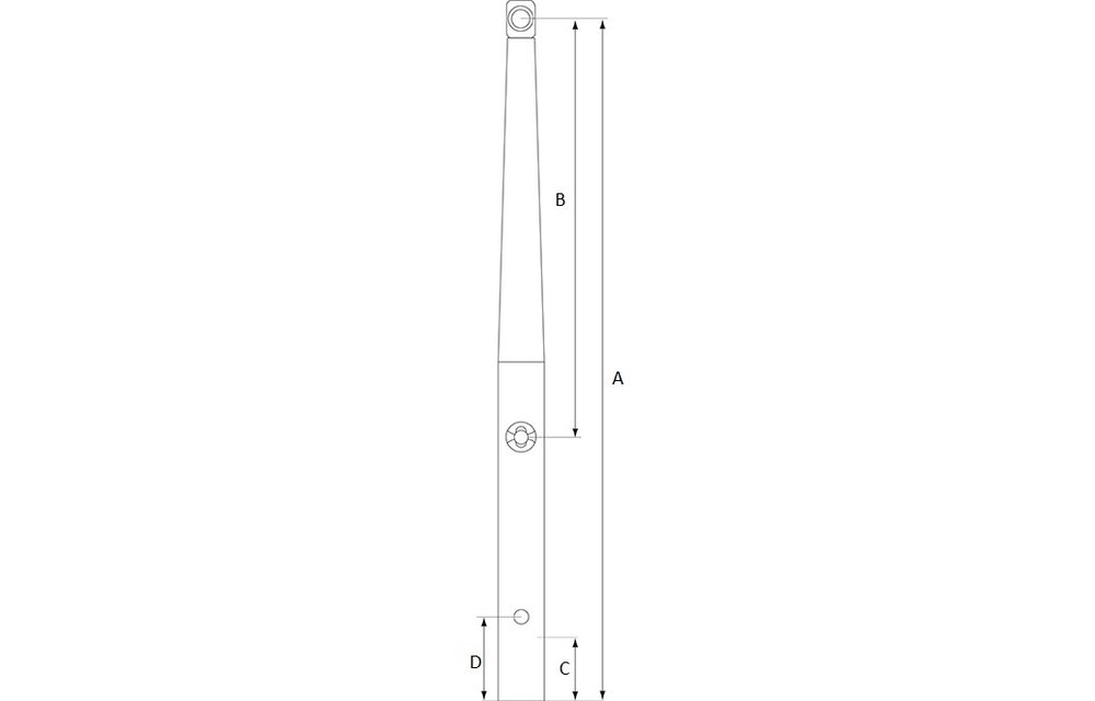 Scepter 65 cm 2 doorvoeren