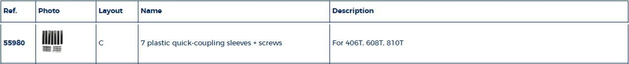 T-serie koppelstukken & schroeven