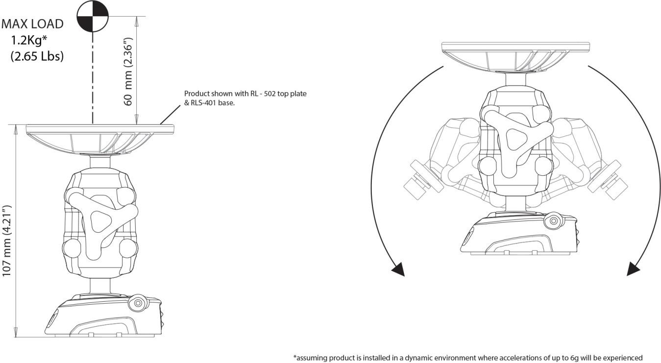 ROKK Mini basis met verstelbare balkoppeling