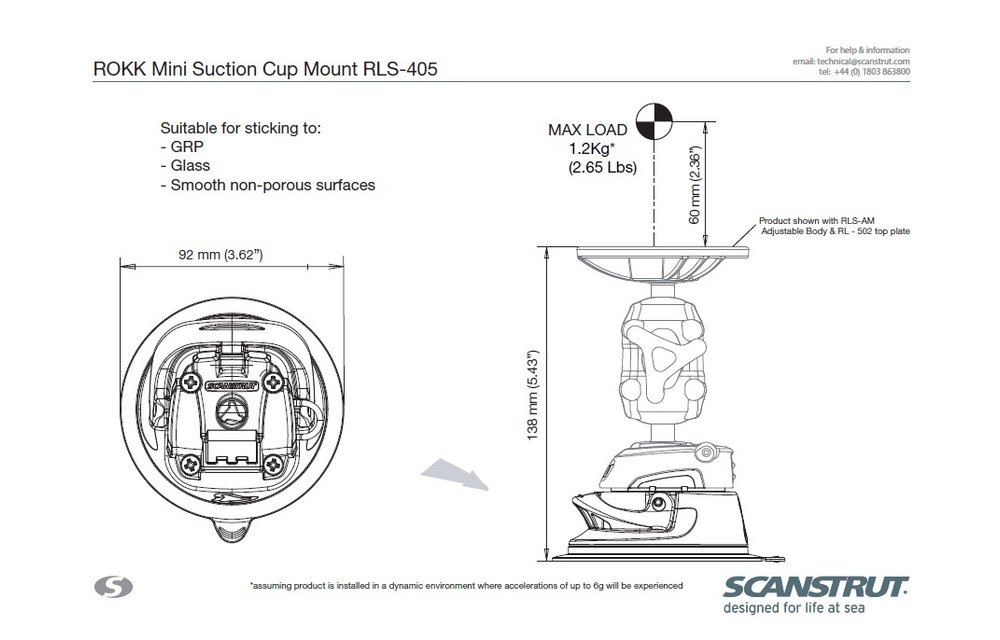 ROKK Mini basis met zuignap