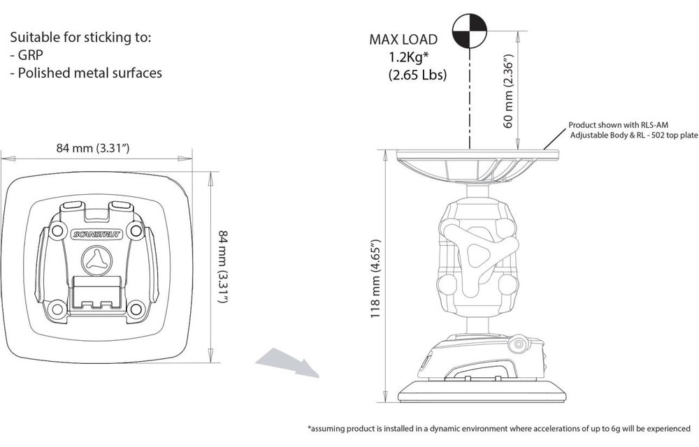 ROKK Mini basis zelfklevend