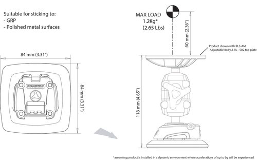 ROKK Mini basis zelfklevend