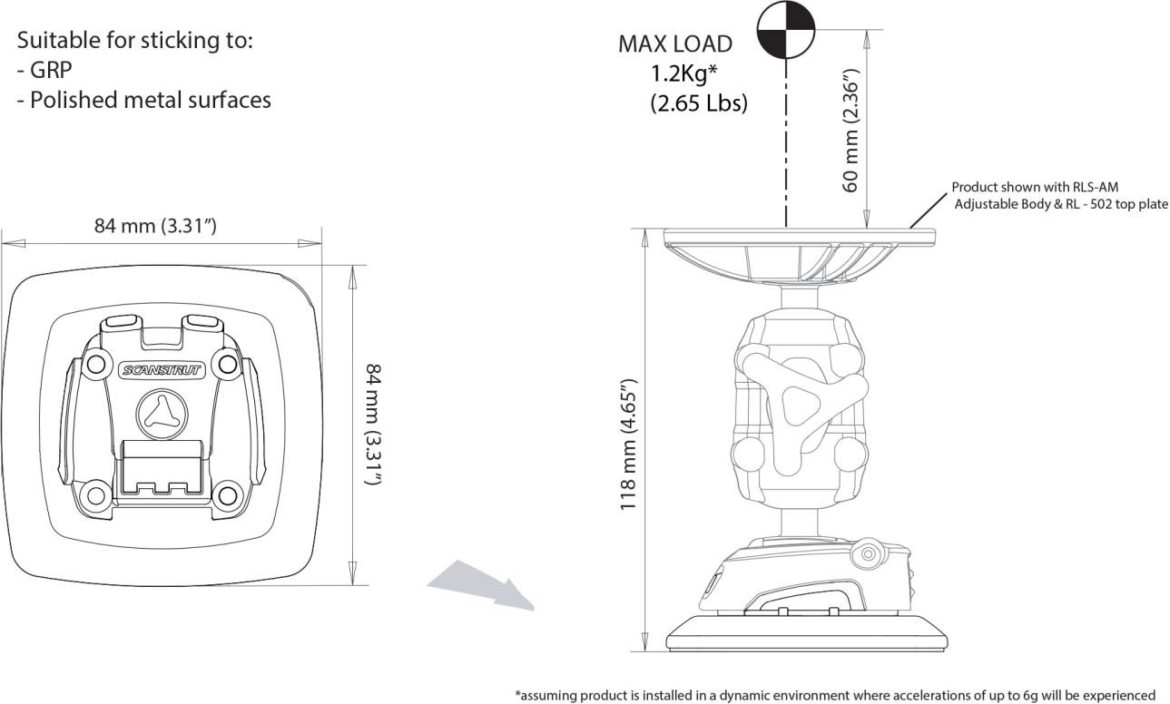 ROKK Mini basis zelfklevend