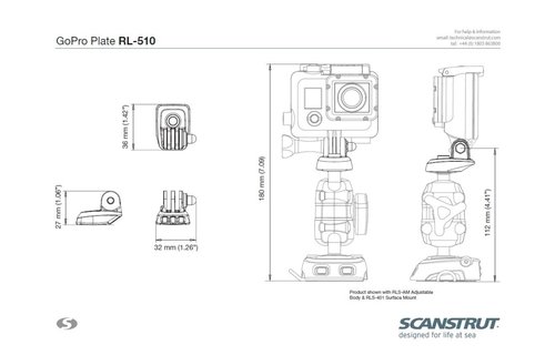 ROKK Mini top GoPro en Garmin VIRB houder