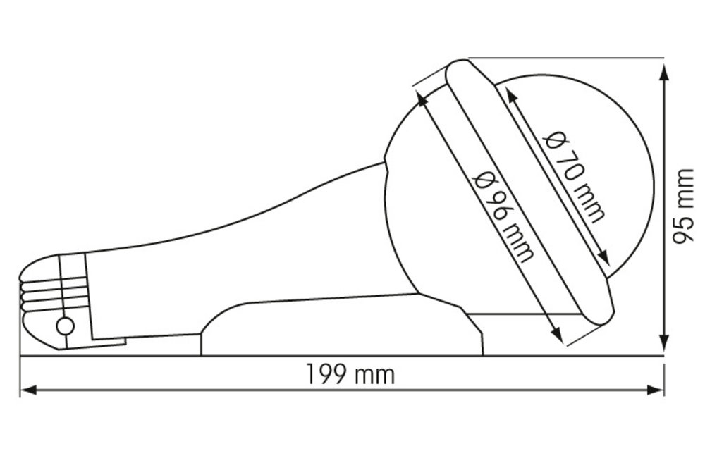 Iris 100 handpeilkompas met licht/geel