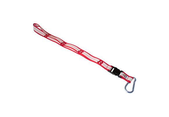 Zeildoek keycord / lanyard Sea Cord 2,5 cm rood