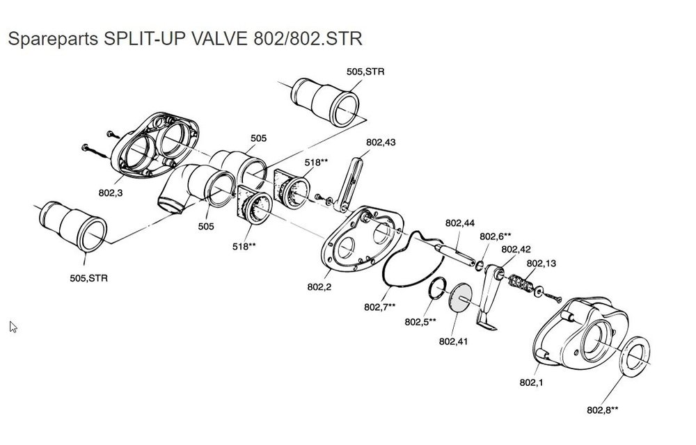 Pakking tussen klep en toilet pomp