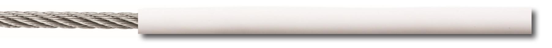 Staaldraad RVS 316, wit PVC 4/6 mm 7x7