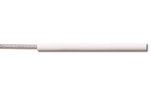 Staaldraad RVS 316, wit PVC 4/6 mm 1x19