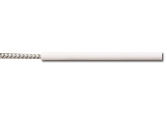 Staaldraad RVS 316, wit PVC 4/6 mm 1x19